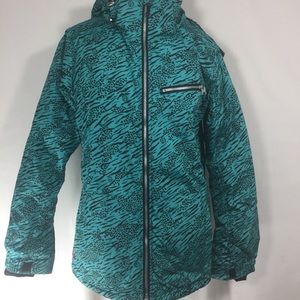 Betty Rides SNOW Board Jacket Removable Hood M